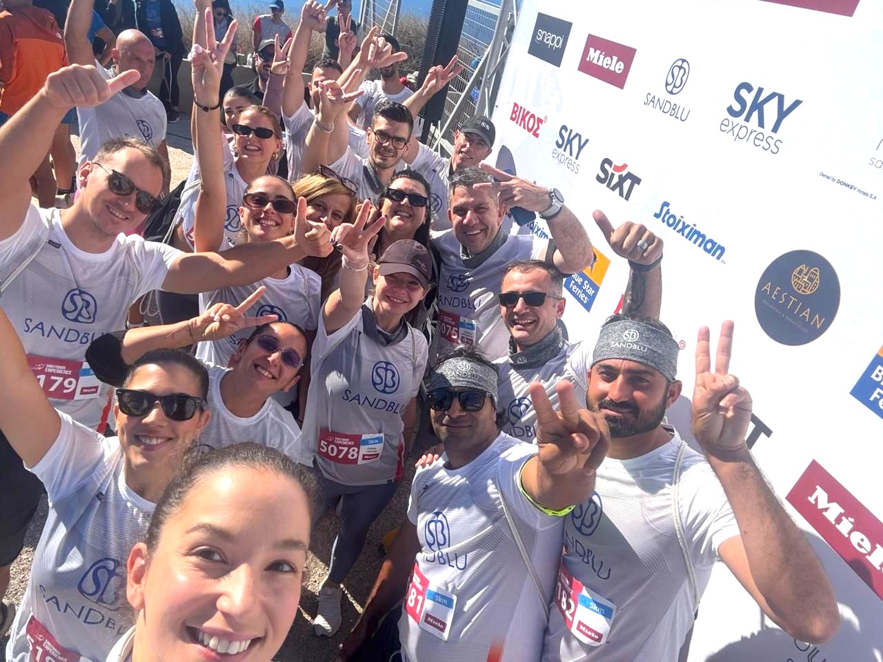 Sandblu team Santorini experience