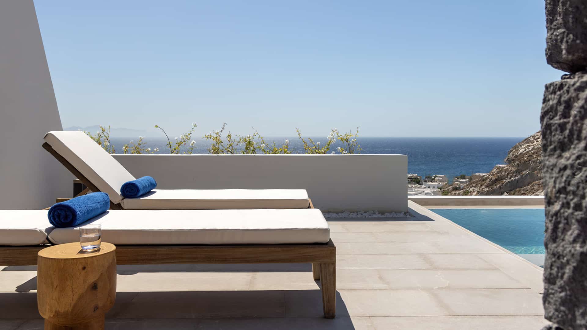 Sandblu suites gallery l 0004 Premium Sea View Suite with Pool Sunbeds View